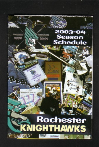 Rochester Knighthawks 2004 Pocket Schedule NLL EBay