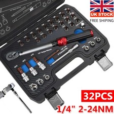 32Pc MTB Bike Bicycle Preset Torque Wrench 2-24Nm Precise Instrument Hexagon Key