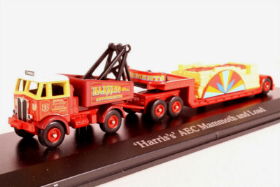 ATLAS 1/76 AEC MAMMOTH WRECK TRUCK/LOW LOADER TRAILER & LOAD HARRIS'S AMUSEMENTS