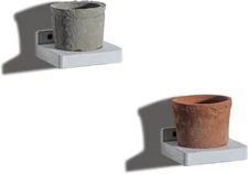 Freezing point Small Floating Shelves for Wall Set of 2 4×4, White 