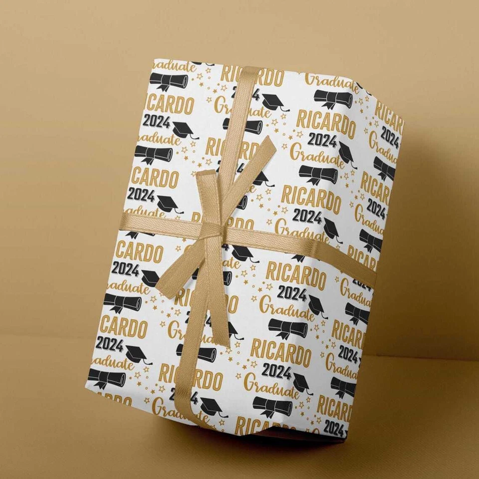 2025 Graduate Name Personalized Wrapping Paper | Congrats Grad Print Gift Wrap - Image 2 of 4