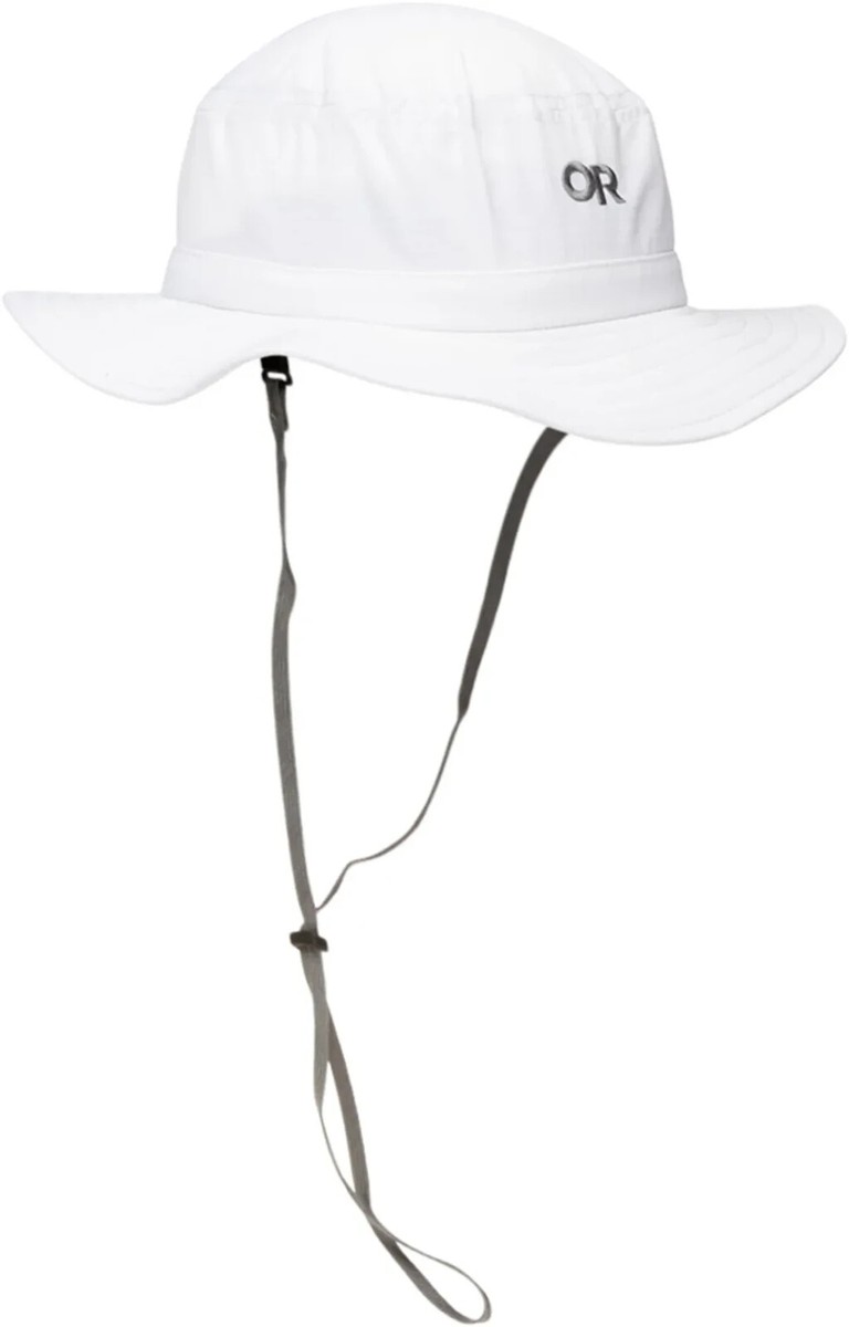 New Outdoor Research Kids Helios Sun Hat M/L White UPF50+ bucket cap brim - Main Image