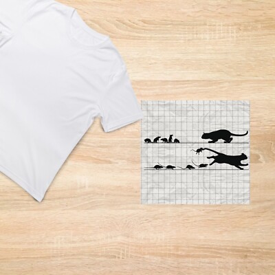 Rats Chasing Cat Iron-On Decal