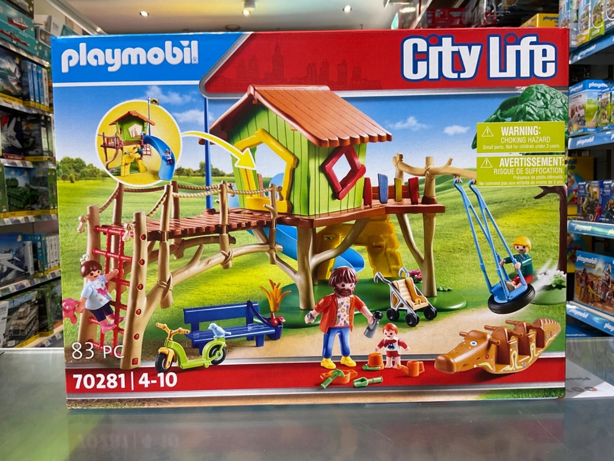 PLAYMOBIL City Life 70281 Pre-School Adventure Playground, for Children  Ages 4+