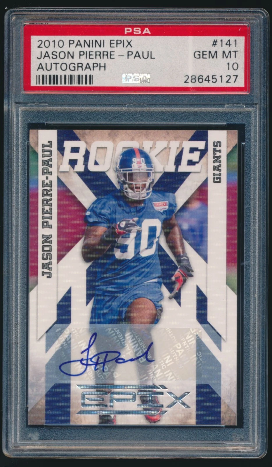 Jason Pierre-Paul Panini Epix #141 Autograph