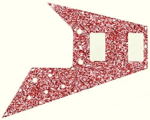 Gibson Flying V Pickguard for '67 Re-Issue Custom Guitar Graphical Cells Red