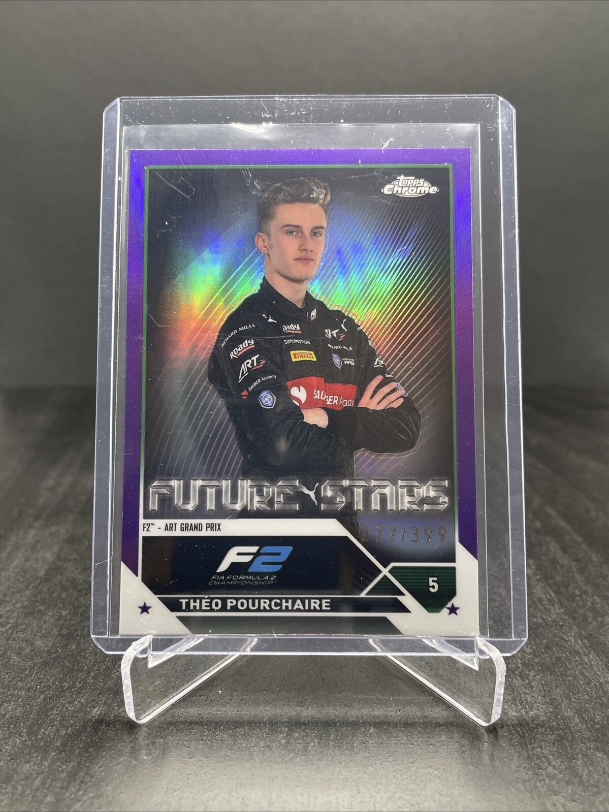 2023 Topps Chrome Formula 1 F1 Theo Pourchaire Purple 277/399 #78