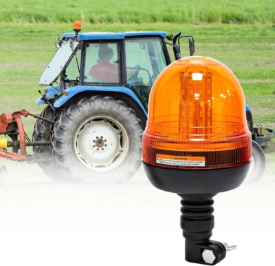 LED drehbare blinkende gelbe Leuchtfeuer flexibel DIN Mastmontage Traktor Warnleuchte