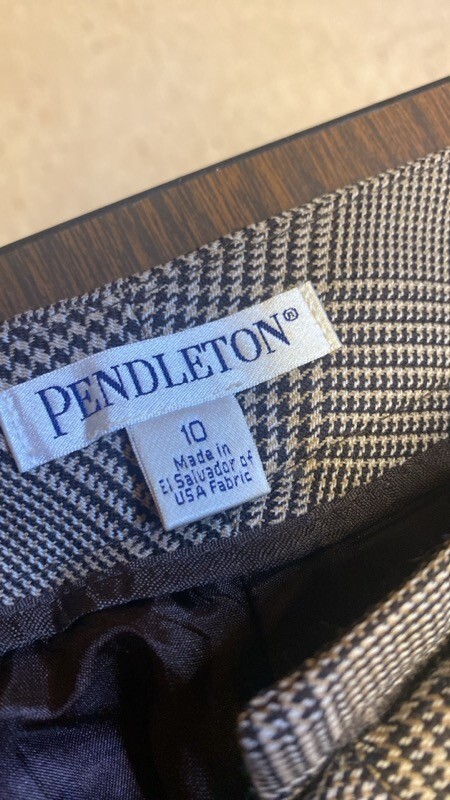 Pendleton lined wool slacksBrown/creamSize 10 - image 2