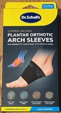 Dr. Scholl’s Plantar Orthotic Arch Sleeve - One Size Fits Most - Copper-infused
