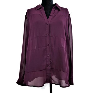 purple chiffon top