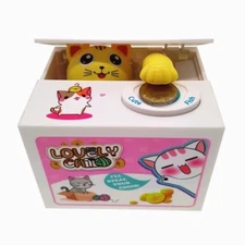 Lovely Cat Mischief Coin Stealing Musical Bank. US Seller Free Ship