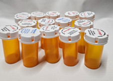 Lot of 14 Empty Used Medicine Pill Bottles Pharmacy Prescription Storage Crafts