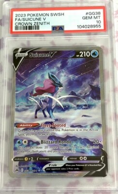Pokemon Suicune V gg38/gg70 Crown Zenith PSA 10 | eBay UK