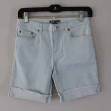 NWT Bonpoint Boys Lars Raw Edge Cuffed Hem Light Blue Denim Jean Shorts 12