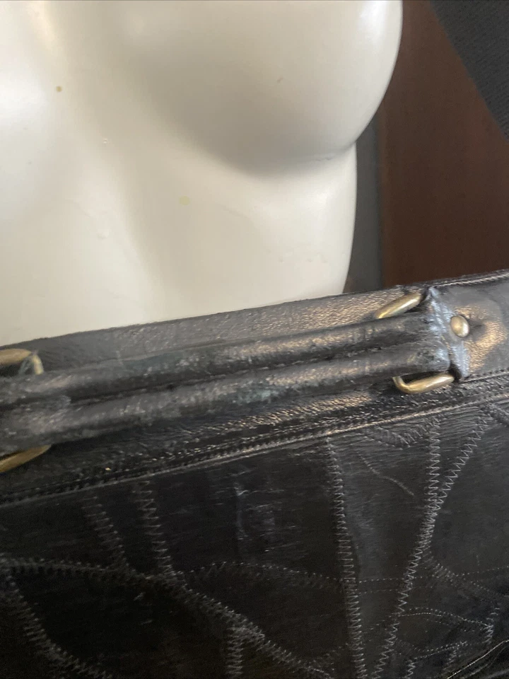 Traje de equipaje de viaje vintage Claire Chase bolso de negocios parche negro correa para el hombro Foto 4 de 4