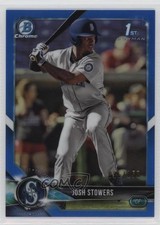 2018 Bowman Draft Chrome Blue Refractor 35/150 Josh Stowers #BDC-190 sc2