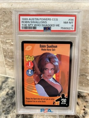 Austin Powers CCG 1999 Robin Swallows The Spy Who Shagged Me PSA 8 #94