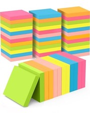 Sticky Notes 3x3 Inches, Self-Stick 48 Pads Bulk, 100 Sheets/Pad, 6 Bright