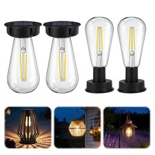 NAVESO Solar Light Bulb, 4 Pack Replacement Bulbs, 8.5CM, Clear