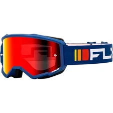 Fly Racing Youth Zone Goggles - Navy/White with Red Mirror/Smoke Lens 37-51521Y