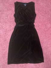 Black Chaps Women’s Sleeveless V Neck Dress Size Large