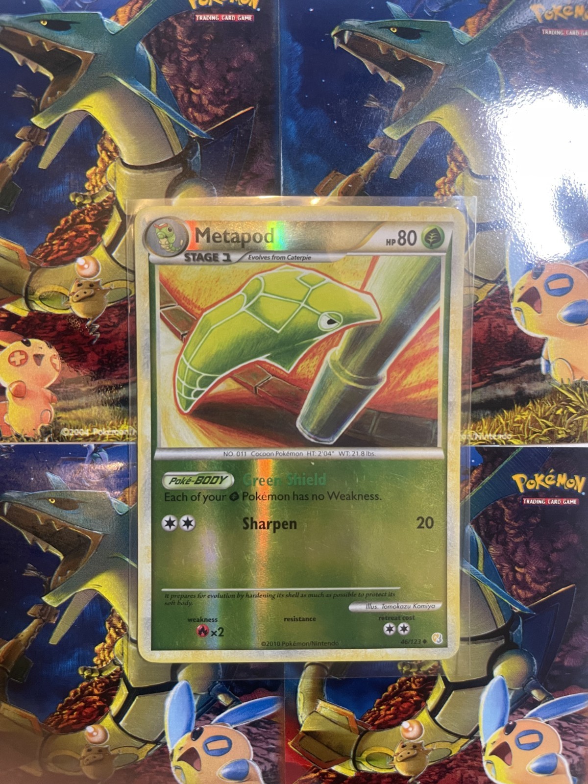 Pokemon Card - Metapod HeartGold SoulSilver 46/123 Reverse Holo