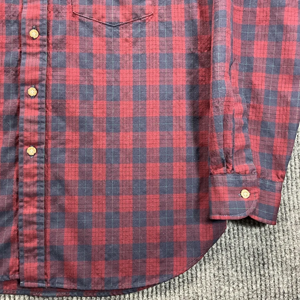Camisa masculina vintage grande xadrez lã flanela Sir Pendleton feita nos EUA - Imagem 3 de 4