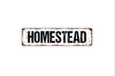 Homestead Custom Sign: Vinyl, Metal, or Door Plaque