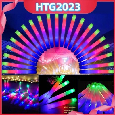100st LED Glow Sticks Blinkende Leuchtstäbe Rallye Party Light Up Foam Sticks DE