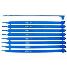 100 PCS Tamper Proof Seals High Security Shipping Tags Numbered Blue Plastic