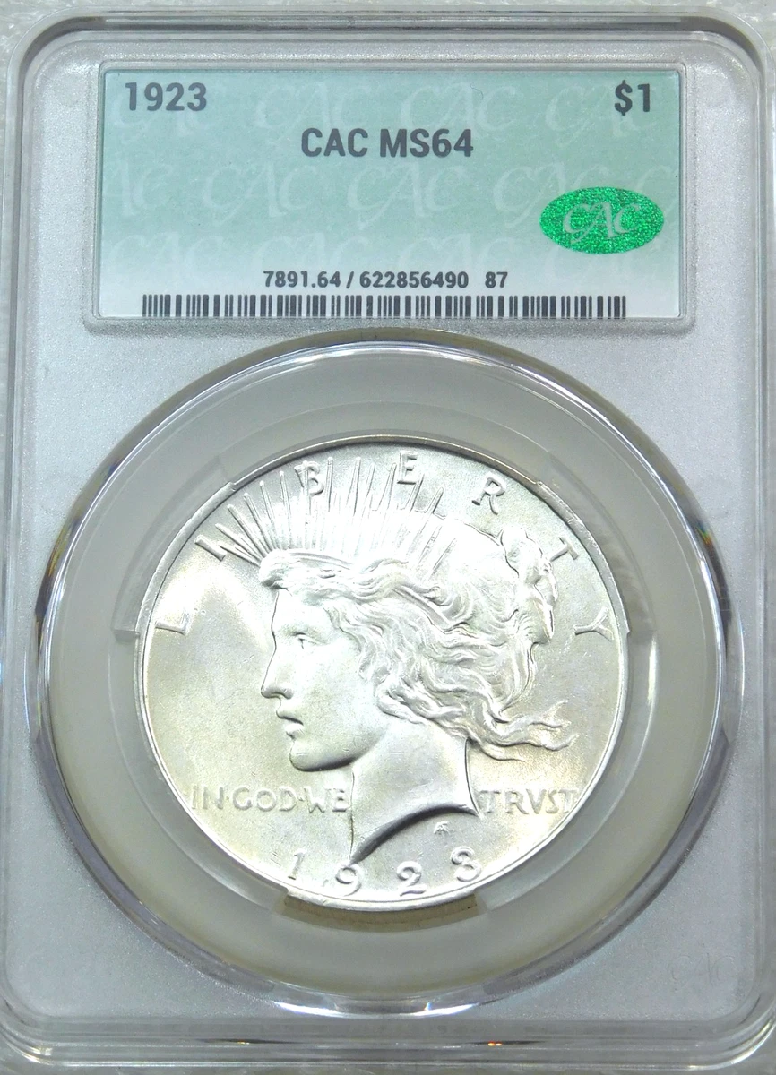 MS 64 Graded 1923 Year Peace Dollars (1921-1935) for sale | eBay