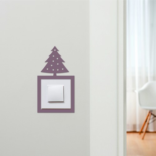 Interruptor de luz envolvente decoración de Navidad árbol interruptor decorativo placa cubierta marco - Imagen 5 de 9