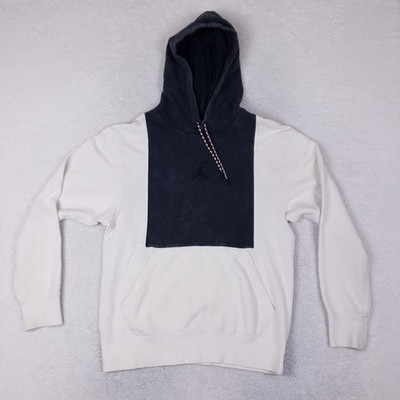 Jordan Nike Air Hoodie Mens S White Black Colorblock Elephant Print Streetwear