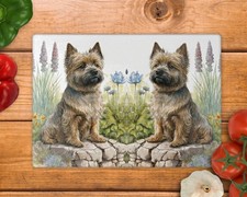 Cairn Terrier 8inch x 11inch Glass Chopping Board
