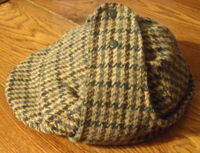 Vintage Kangol Bugatti 100% Wool Newsboy Cap - Houndstooth Plaid - England