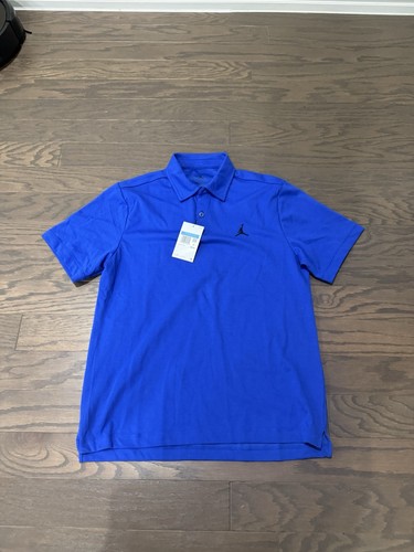 NWT Nike Jordan Golf Polo Shirt Mens Medium Blue Brand New Dri-FIT Jumpman