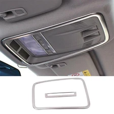 Silver Steel Front Reading Lamp Frame Cover Trim For Chevrolet Cruze 2016-2019