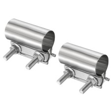 2pcs Exhaust Clamp 1.6 Stainless Steel Lap Joint Band Clamp For Car Pipes 2pcs Exhaust Clamp 1.6 Stainless Steel Lap Joint Band Clamp For Car Pipes