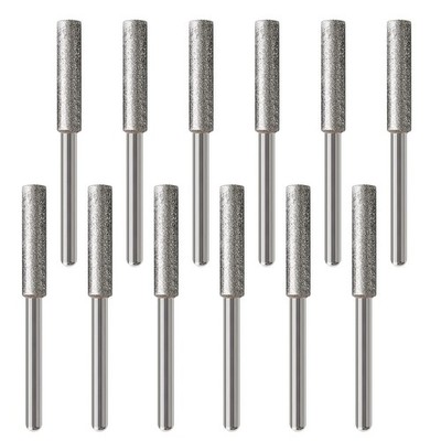 VGOL 12 STCK. 4,0 mm Diamant Kettensägenschärfer Grat Schleifstein Feile Schärfen...