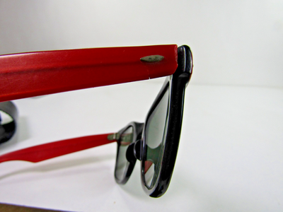 VINTAGE RAY-BAN B&L WAYFARER 5022 SUNGLASSES BLACK/RED | eBay
