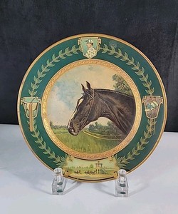 Rare 1908 "Colin" Thoroughbred Undeafeated Race Horse Vienna Art Tin Plate