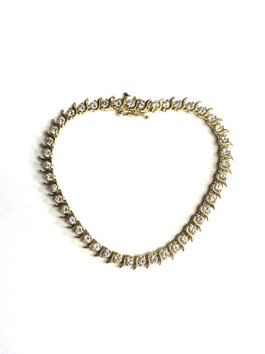 YELLOW GOLD TENNIS BRACELET