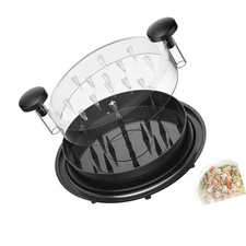 Chicken Shredder Tool Twist with Brush Visible Lid 8 Strong Suction Cups BPA ...