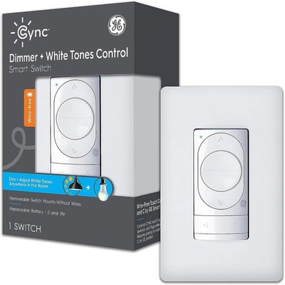 GE CYNC Wire-Free Smart Dimmer Switch Bluetooth WiFi CWLSWDMBWF1 Battery Powered