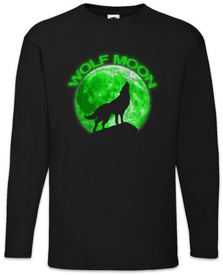 Wolf Moon Langarm T-Shirt Wölfe Mond Type Werwolf The O Werewolf Horror Das