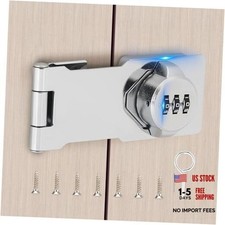 Keyless Cabinet Lock with Combination Code - 3-Digit Password 1 Pack Silver