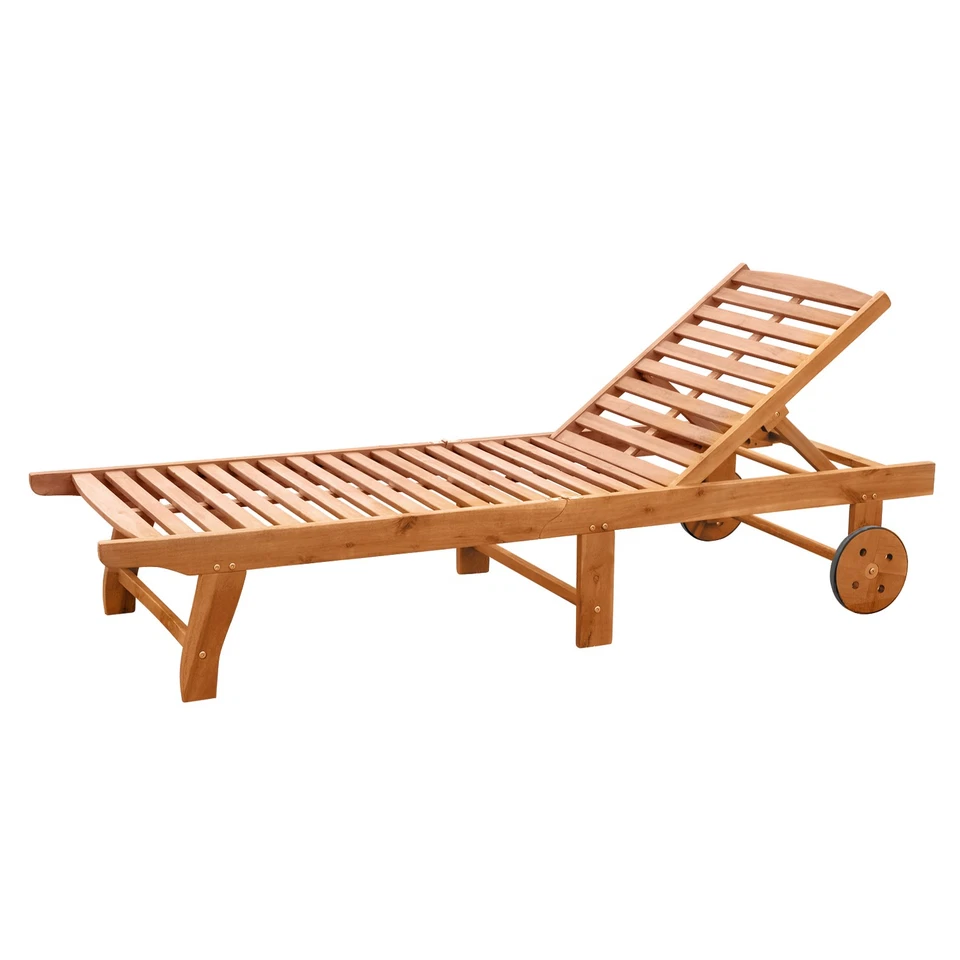 Chaise tumbona plegable de madera para exteriores playa junto a la piscina tumbona de madera Foto 4 de 4