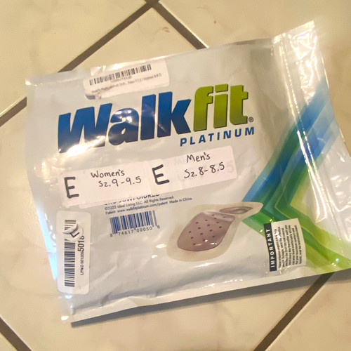 WalkFit Platinum Orthotic Shoe Insoles Inserts Set Size E Plastic