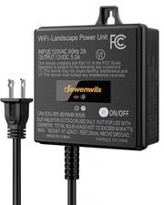 60W WiFi Low Voltage Transformer, 120V AC to 12V DC, Smart Outdoor...